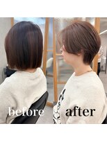 ヘアサロン ドットプラス 町田店(dot. plus) 大人ハンサムショートイメチェン/ピンクベージュ/前髪/町田