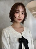 顔まわりカット/切りっぱなし/ミディアム/切りっぱなし／ボブ