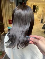 アース 星ヶ丘店(HAIR & MAKE EARTH) 韓国風シルキーグレージュ×艶ミディ