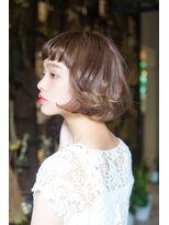アッシュタカサキ(ash takasaki)&nbsp;20代30代◎くせ毛風毛先パーマ×マッシュショートボブ