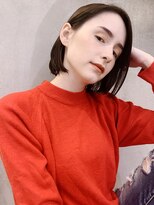 アイティーバイアルバム 松戸店(IT by ALBUM)&nbsp;ナチュラルストレート_カーキグレージュマッシュショート_38112