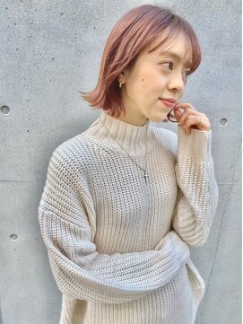 ネオリーブカップ 町田店(Neolive capu) 切りっぱなしボブ * ピンクベージュ【町田店 ココアベージュ】