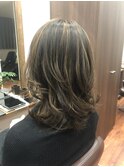 白髪ぼかしハイライト