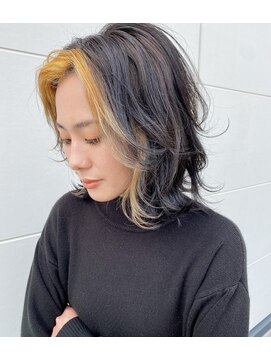 グリンプス 大濠店(Glimpse) バングカラー アクセントカラー