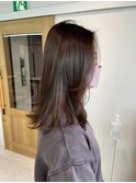 ラベンダーグレージュ_顔まわりレイヤー_艶感ベージュ