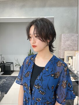 ヴェイン 渋谷(vain) くびレイヤーエモージュ前髪ミディアムボブ小顔カット