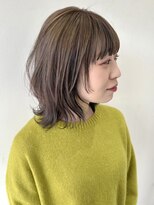 フォーク FOLK 【FOLK】透明感グレージュ☆似合わせ外ハネレイヤーウルフ♪