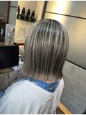 バレイヤージュ×シルバー