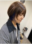 インナーカラー×ブルー