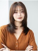 こなれミディ/韓国ヘア/レイヤー/顔まわり/イメチェン/20代30代