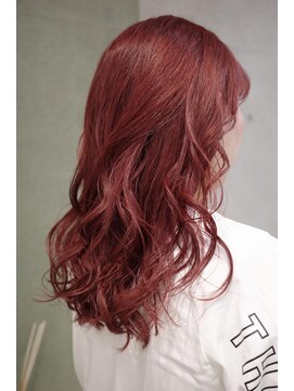 キャロルガーデンズ ボコカ 表参道(Carroll Gardens bococa) ブリーチなしダブルカラー　レッド