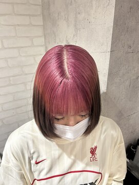 アフィナー(Afinar) ルーツカラー　ピンク×ブラウン