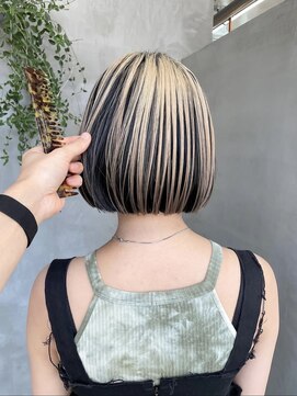 トゥコ(tuco) アンブレラカラー インナーカラー ブロンド デザイン ボブ