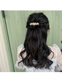 ハーフアップ/お呼ばれヘア/ヘアアレンジ
