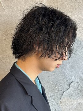 ニアウ 高崎店(Niau) ツイストスパイラルパーマメンズボブミディアムパーマ郡馬高崎