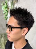 MEN’S HAIR/サーフカール/刈り上げセンターパート/ブリーチ