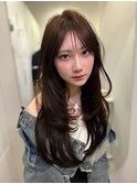 暗めカラー/韓国風巻き/レイヤーカット/髪質改善/縮毛矯正/池袋