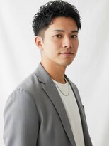 キャンバス バイ ネオリーブ 横浜西口(Canvas by neo.)&nbsp;アップバング/ブルーブラック/フェザーパーマ/sk69