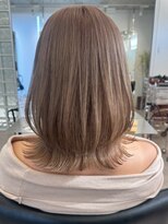 サンクマーケット 渋谷(cinq MARKET) 渋谷ダブルカラーミディアムボブミルクティーベージュカラー韓国