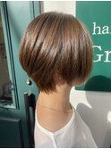 ボブ×シアベージュ