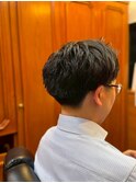 御徒町/刈り上げセンターパート/波巻きツイストスパイラル