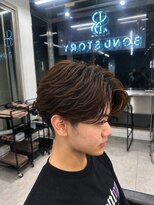 ボンドストーリーホワイト(BondStory White)&nbsp;ニュアンスパーマ×ブラウンカラー