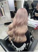 ミルクティーブロンドニュアンスウルフワンホンレイヤー渋谷