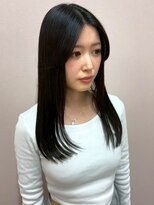 ソンノ(sonno) ロングヘア アッシュブラック 暗髪カラー 髪質改善 レイヤー