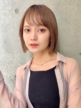 ロンド 銀座(Lond) ☆春日☆縮毛矯正ミルクブラウンダウンバングダークパープル46
