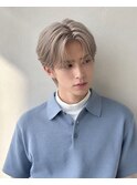 メンズセンターパートハイトーンベージュ