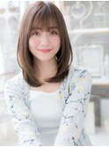 *mod's越谷*シースルーバングの小顔前下がりセミディa!