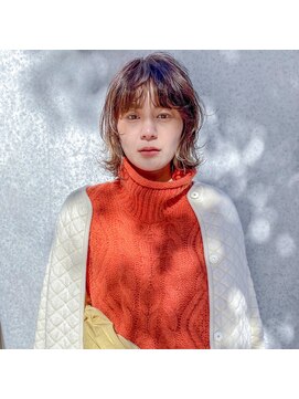 ハル ヘアスタジオ(haRu hair studio) フェイスラインインナーカラー×レイヤーボブ