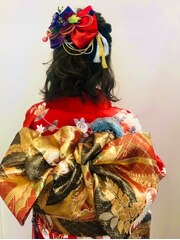 【札幌平岡　着付け/ヘアセット(ハーフアップ)】　五十嵐美穂