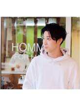 オム フォー ヘア(HOMME for hair) センター分け ×  パーマ