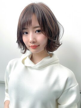 マックスビューティーギンザ(MAXBEAUTY GINZA) ゆるフワ外ハネ切りっぱなしバングスボブ☆