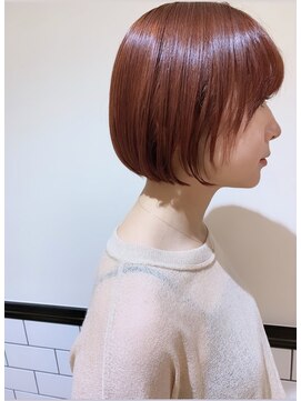 ビーハイブアヴェダ PARCO2店(BEHIVE AVEDA) 【BEHIVE　高橋】　ミニボブ×コーラルピンク