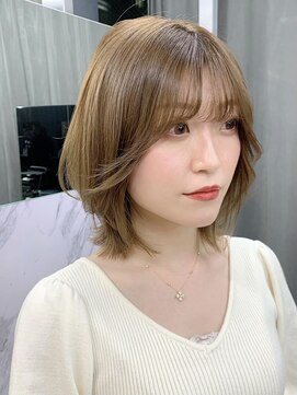 アリュウル 表参道(ALLURE) レイヤーカット ボブ 顔まわりカット 伸ばしかけ 水越