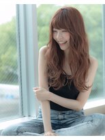 フロープ(frope)&nbsp;fropeピンクベージュロングウエーブ@島尻