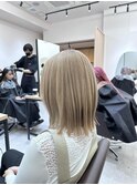 ミルクティーベージュ/ケアブリーチ/ダブルカラー/アースカラー
