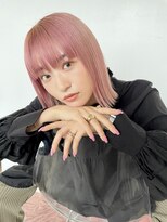 ピンクベージュ/ダブルカラー/ケアブリーチ/髪質改善/原宿