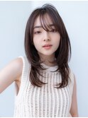 大人可愛い/顔周りレイヤー/アッシュブラウン