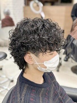 ウルフプードルパーマスパイラルパーマハードパーマツーブロック