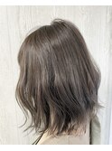 透明感溢れる波巻きクールボブ×ブルーアッシュ♪【葛西】