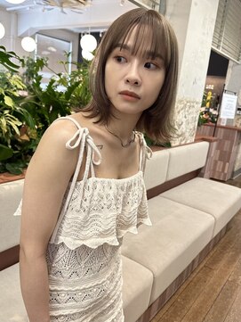 ラニヘアサロン(lani hair salon) オリーブカラー ブリーチ無しカラー イルミナダブルカラー