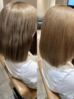 エイクス ヘア デザイン×美髪クリニック 千葉(AQs hair design)&nbsp;くびれヘア/アプリコットオレンジ/夏/髪質改善[千葉駅]