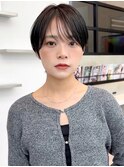 ショートヘアショートボブ縮毛矯正白髪ぼかし表参道青山30代