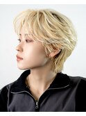韓国センターパートコンマバングフェザーパーマニュアンスパーマ