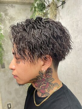 アポロ 横浜駅店(apollo) men's/スペインカール/スパイキーショート/ブルーブラック