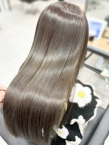 ハーシーバイアポロ 相模大野(HERSHE by apollo)&nbsp;x髪質改善/ホワイトグレージュ/レイヤーカット/チェリーブラウン