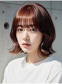 ベリーショートハンサムショートバレイヤージュハッシュカット